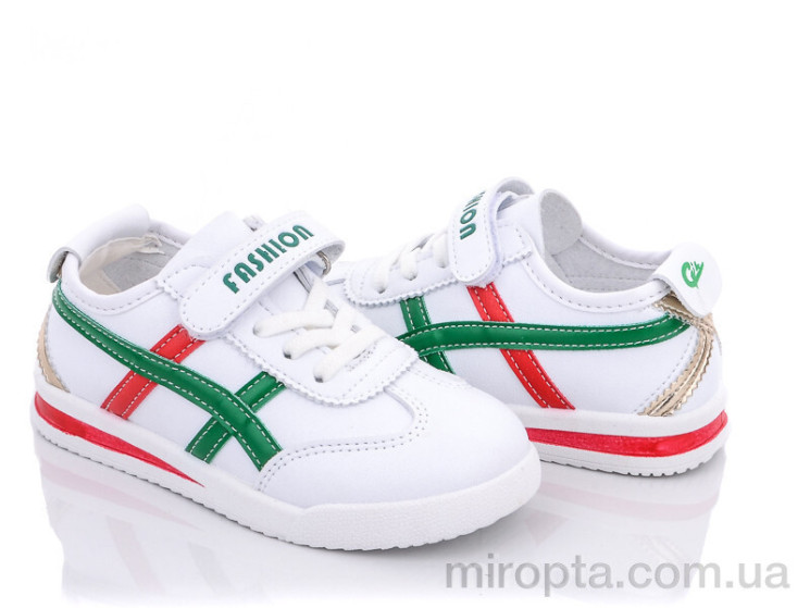 Кросівки Y67-A02 white-green р: 26-31, в упаковці: 6 пар, купити тільки гуртом - 714498
