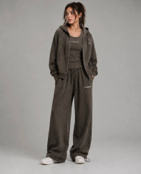 Костюм жіночий "трійка" в стилі casual look з ефектом варьонки, костюм - китайський трикотаж двонитка + майка - трикотаж рубчик м. BX1906 (р: M, L, XL) №823686