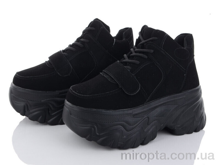 Черевики 197-158 black р: 36-41, в упаковці: 8 пар, купити тільки гуртом - 890733