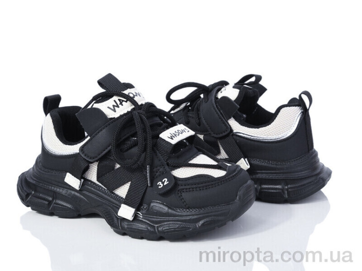 Кросівки G38(8009) black р: 32-37, в упаковці: 6 пар, купити тільки гуртом - 955503