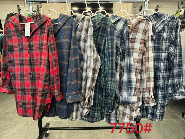 Кофта жіноча фланель м.7750 (Розмір:3XL-6XL) в упаковці 4 штуки №764362 - Coolme WE3111