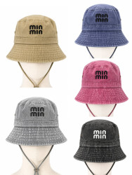 Панама дитяча "Min min" котон (р: 56-58) мікс кольорів, в упаковці 5 шт. №385389