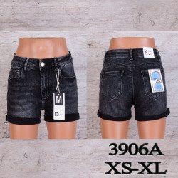 Джинсові Шорти стрейч  м.3906A  (р: XS-XL)  в упаковці 6 штук  №753126