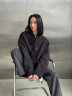 Бомбер жіночий оверсайз в стилі  Zara, баранчик м. 9028 (р: 42-44, 46-50) №819364 - 