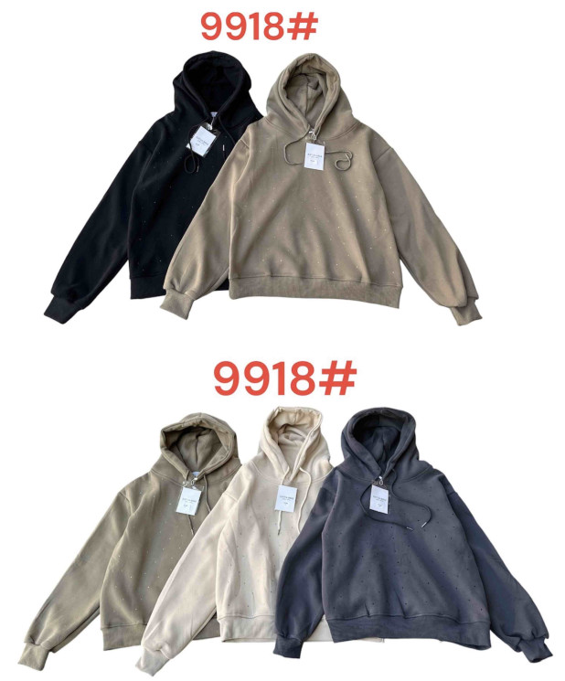 Батник жіночий, трикотаж, велюр, м.9918 (Розмір: S-XL ), 5 кольорів, в упаковці 4 штуки №319461 - 