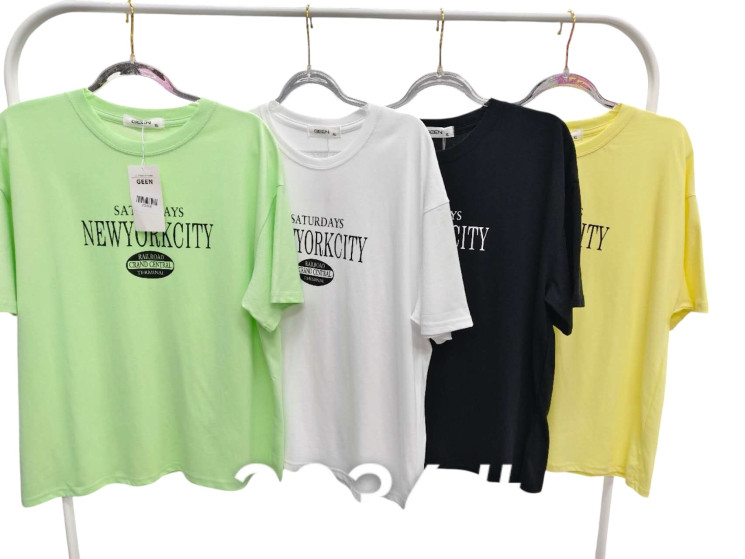 Футболка жіноча, котон (розмір: L-2XL ), мікс кольорів, в упаковці 6 штук №344630 - Vanda SE1013