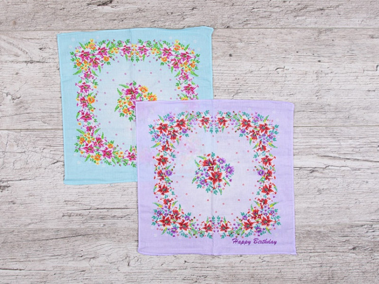 Носова хустка "S012-9" (р: 30*30) в уп 10 шт різного кольору №151115 - Shawls PO548 (vyh naMylku)