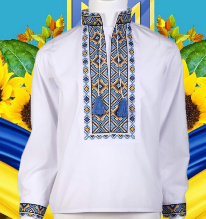 Вишиванка дитяча, паплін (розміри: 1-5 років ), в упаковці 5 штук №338306 - Delux 909
