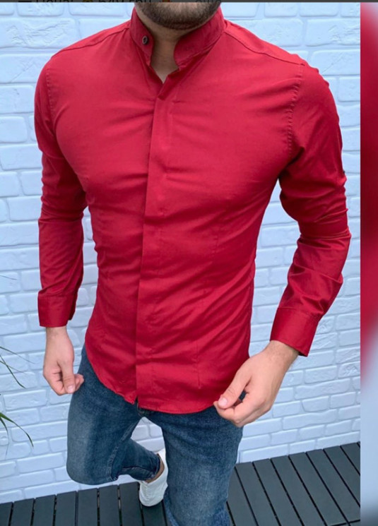 Сорочка No Brand р S-2XL Чоловіча S2674 red - NikNumbers SE1041-1042