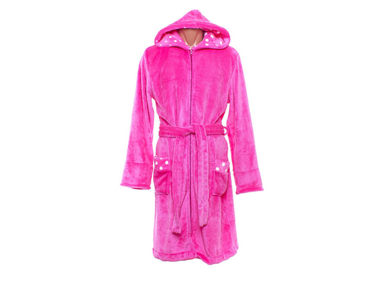 Халат Mim-Tex р 4XL-6XL Жіноча Рожевий горох батал - PinarPierce SE1017
