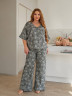 Костюм жіночий "Троянди", турецький софт трикотаж м. №4409-107 (р: 50-52, 54-56) №807048 - 