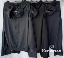 Спортивний костюм чоловічий, двунитка, м.809 (Розмір: 56-64), 3 кольори, в упаковці 5 штук №341221