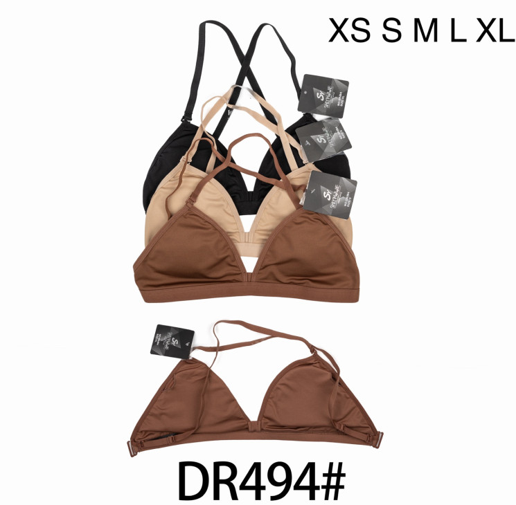 Бюстгальтер жіночий DR494#(Розмір: XS-XL) 3 кол, 10 шт в уп №300754 - Kurtochka