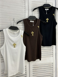 Майка жіноча "2205" рубчик (р: one size) 3 кольори, в упаковці 5 шт. №385976