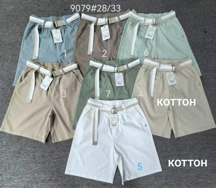Джинсові шорти жіночі, джинс котон, м.9079 (розмір: 28-33 ), 7 кольорів, в упаковці 6 штук №344692 - Vanda SE1013