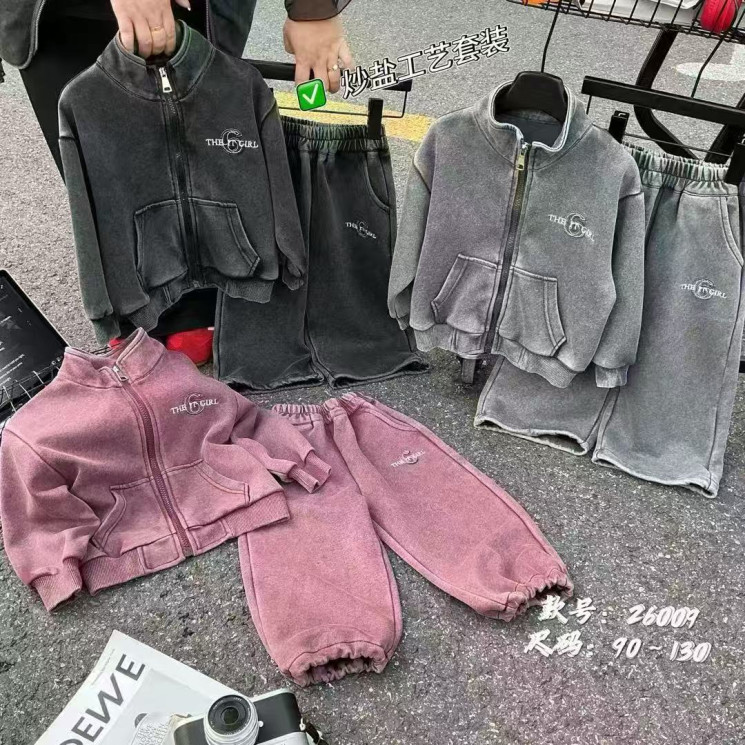 Спортивний костюм дитячий "26009" двохнитка (р: 90-130см) 3 кольори, в упаковці 5 шт. №388362 - AMD SE905
