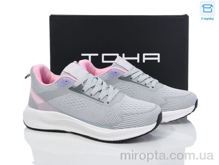 Кросівки 009 l.grey-pink р: 36-41, в упаковці: 8 пар, купити тільки гуртом - 1041529