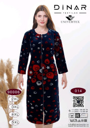 Халат жіночий, двусторонній велюр, м.90006-014 (Розмір: 2XL-5XL), в упаковці 4 штуки №320457