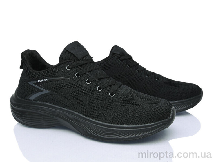 Кросівки 2446 black р: 41-45, в упаковці: 8 пар, купити тільки гуртом - 1216991