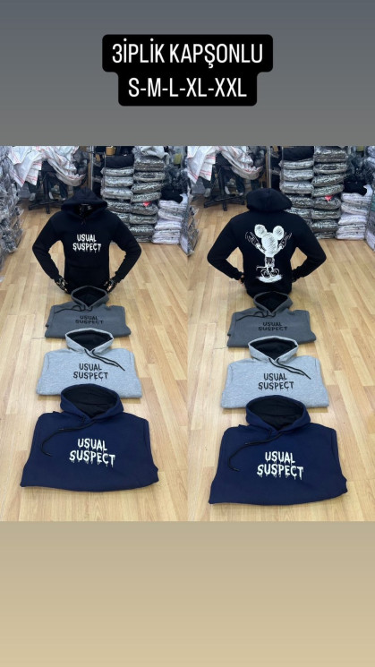 Батник чоловічий, котон (р: S,M,L,XL,2XL) 4 кольори, в упаковці 5 шт. №359612 - Wolf HR1900