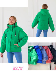 Куртка жіноча 827 (р. M-2XL) плащівка, 5 кольорів, в упаковці 5 шт. №300524