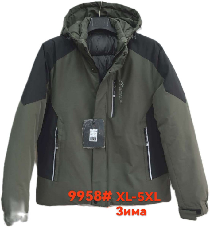 Куртка чоловіча зимова, плащівка, холофайбер, м.9958 (Розмір: XL-5XL ), 2 кольори, в упаковці 5 штук №337911 - 