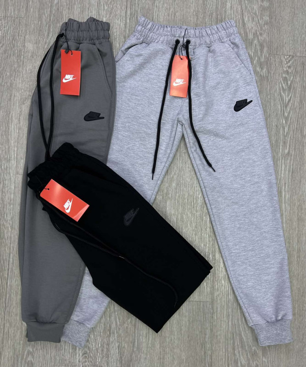 Спортивні штани дитячі Nike "249-2" двохнитка, пеньє (р: 9-13 років) 3 кольори, в упаковці 5 шт. №364392 - Spider