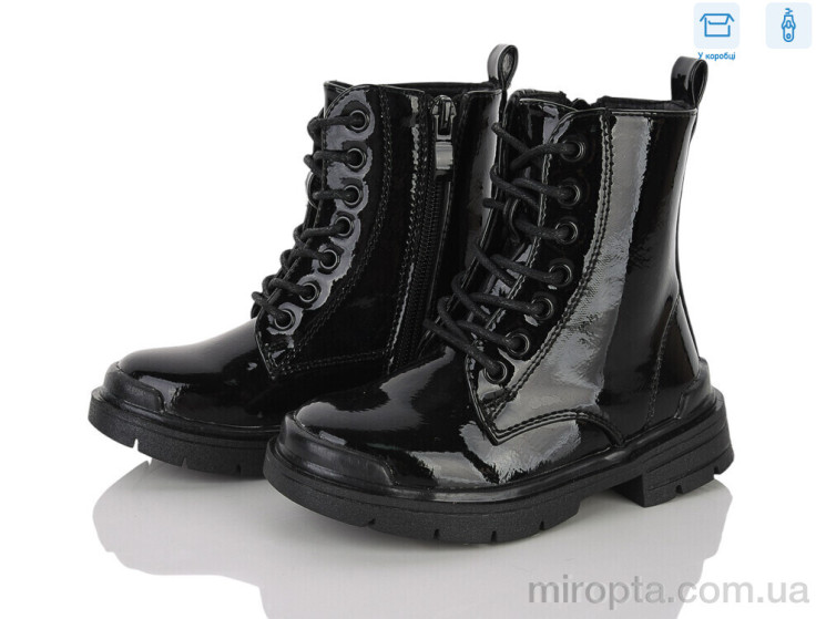 Черевики 55-268M black р: 25-30, в упаковці: 6 пар, купити тільки гуртом - 1213393