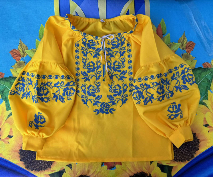 Вишиванка дитяча, габардін (розміри: зріст 98-116) в упаковці 4 штуки №310065 - Delux 909