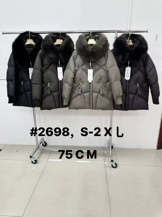 Зимова куртка жіноча плащівка, холофайбер м.2698 (р:S-2XL) 4 кольора в упаковці 5 штук №764832 - Moda SE661