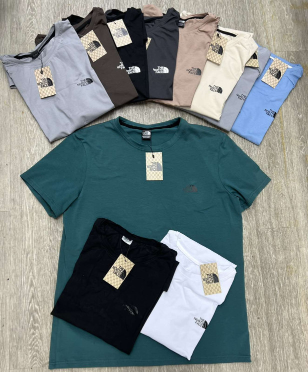 Футболка чоловіча The North Face "71" кулір, пеньє (р: 3XL-7XL) 10 кольорів, в упаковці 5 шт. №385087 - Spider