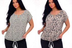 Футболка жіноча, софт, м.590 (розмір: 54-60 ), 2 кольори, в упаковці 4 штуки №346154