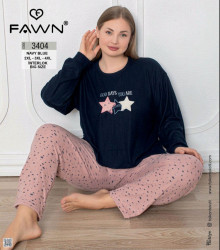 Домашній костюм жіночий, інтерлок, м.3404 (р. 2XL-4XL ), в упаковці 3 штуки №333569