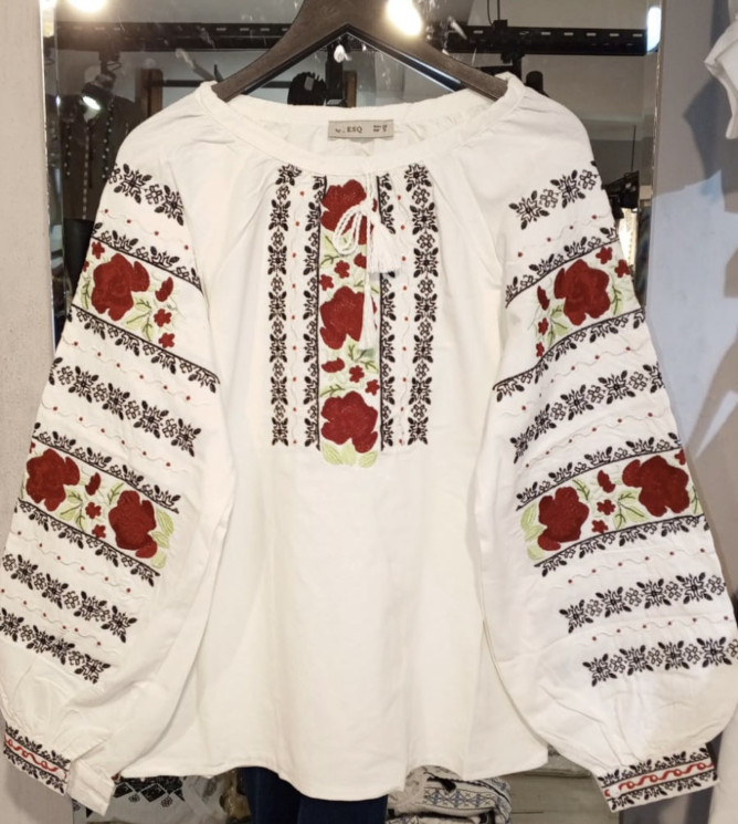 Вишиванка жіноча, льон (розміри: S,M,L ), в упаковці 3 штуки №324851 - Delux 909