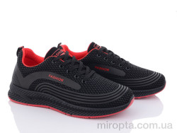 Кросівки 197-144 black-red р: 40-45, в упаковці: 8 пар, купити тільки гуртом