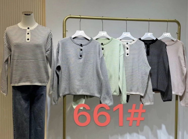 Светр жіночий, кашемір, м.661 (р. 42-48 ), мікс кольорів, в упаковці 5 штук №319497 - Love SE 973-975