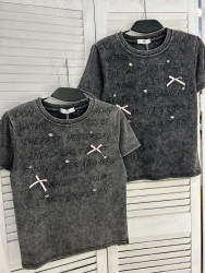 Футболка жіноча "25023-46" котон (р: one size) 2 кольори, в упаковці 5 шт. №385910