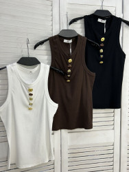 Майка жіноча "2200" рубчик (р: one size) 3 кольори, в упаковці 5 шт. №385978