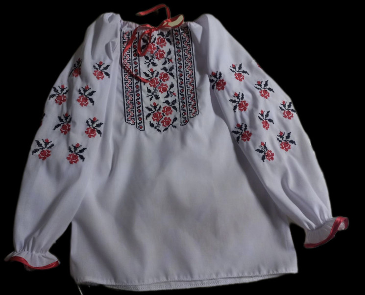 Вишиванка дитяча, паплін (розміри: зріст 92-116), в упаковці 5 штук №307676 - Delux 909