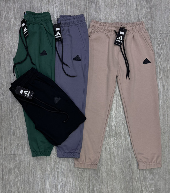 Спортивні штани Adidas "258-3" турецька двохнитка (р: 13-17 років) 4 кольори, в упаковці 5 шт. №364527 - Spider