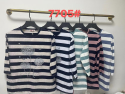 Футболка жіноча, трикотаж, м.7705 (р. 2XL-5XL ), мікс кольорів, в упаковці 8 штук №324439
