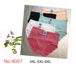 Труси жіночі, котон, м.4007 ( розмір: 4XL-6XL ), мікс кольорів, в упаковці 12 штук №332914