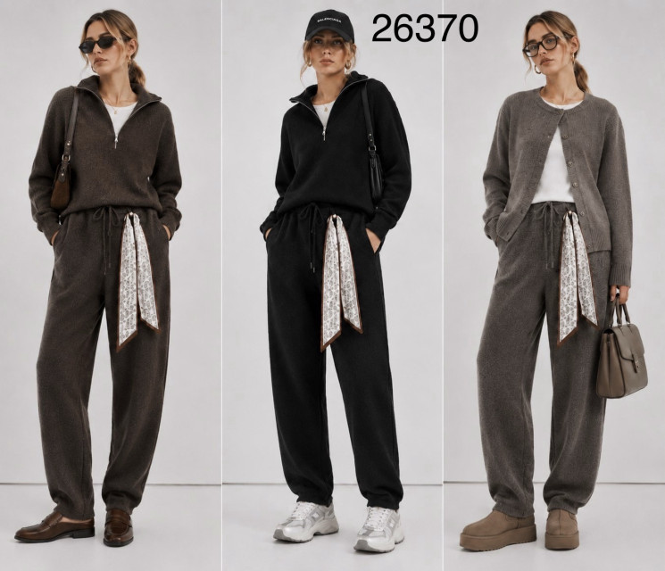 Костюм жіночий альпака м.FR-26370 (Розмір:L-2XL) 3 кольора в упаковці 3 штуки №764268 - Saint Zel3317