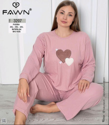 Домашній костюм жіночий, інтерлок, м.3207 (р. 2XL-4XL ), в упаковці 3 штуки №333570