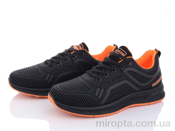 Кросівки 197-142 black-orange р: 40-45, в упаковці: 8 пар, купити тільки гуртом - 872776