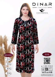 Халат жіночий, двусторонній велюр, м.90006-020 (Розмір: 2XL-5XL), в упаковці 4 штуки №320459