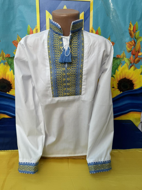 Вишиванка дитяча, паплін (розміри: зріст 122-152), в упаковці 6 штук №319119 - Delux 909