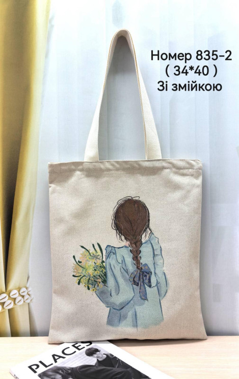 Сумка-шоппер "835-2" коттон (р: 34*40см) №376902 - Tessa272