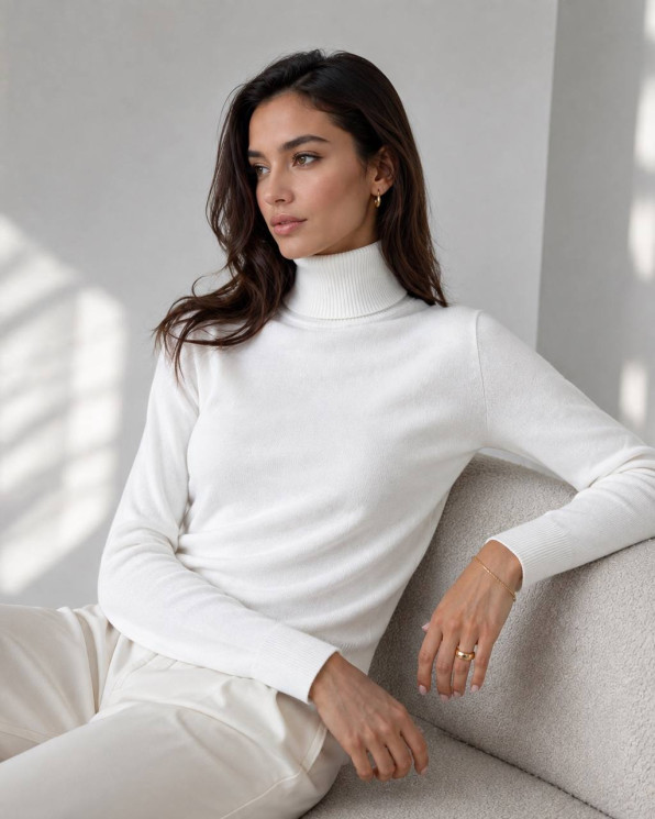 Гольф жіночий базовий з ефектом кашеміру, 70% cotton, 30% elastane м. 0202 (р: 42-46) №830402 - 