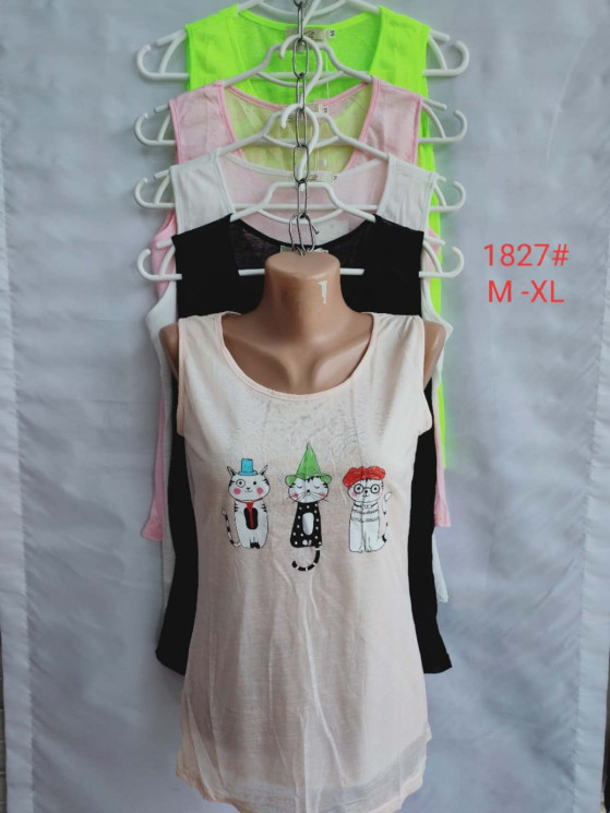 Футболка, p.M-XL, трикотаж, "1827" 5 кольорів, в упаковці 18 штук №806859 - Iris BG/PO436